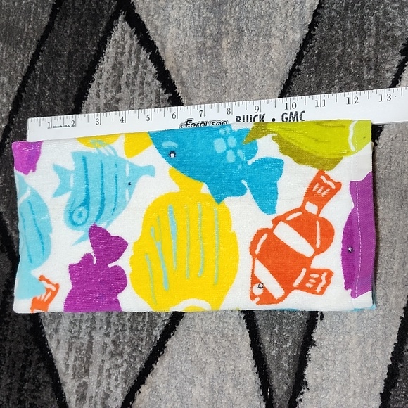 HOME STUDIO TROPICAL FISH THICK COTTON BATH/KITCHEN TOWELS SET-OF-2 PRICE FIRM - Picture 10 of 11